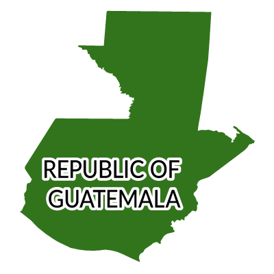 グアテマラ共和国無料フリーイラスト｜英語(緑)